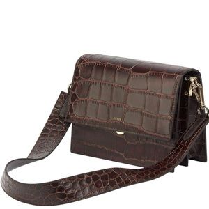 Chocolate Brown Crossbody Handbag - JW PEI Mini Flap - NWOT